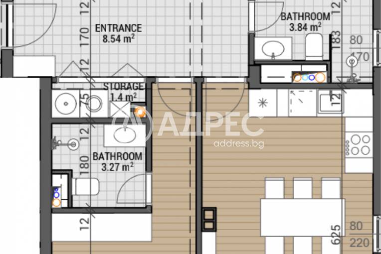 Тристаен апартамент, София, Камбаните, 684173, Снимка 3