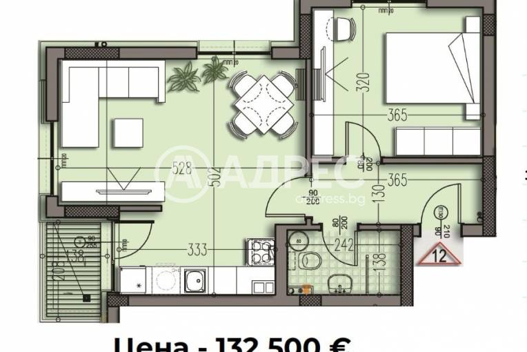 Двустаен апартамент, Варна, Изгрев, 683174, Снимка 2