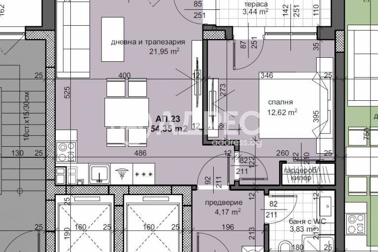 Двустаен апартамент, Пловдив, Тракия, 654175, Снимка 1