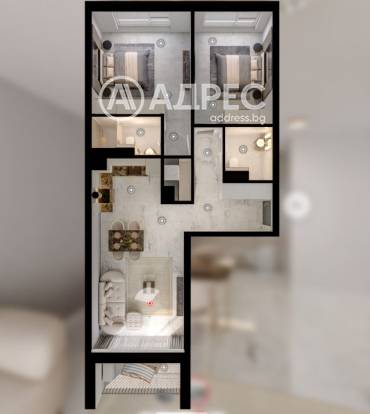 Тристаен апартамент, София, Манастирски ливади - изток, 671175, Снимка 1