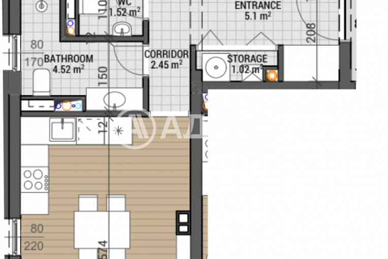 Тристаен апартамент, София, Камбаните, 684175, Снимка 3