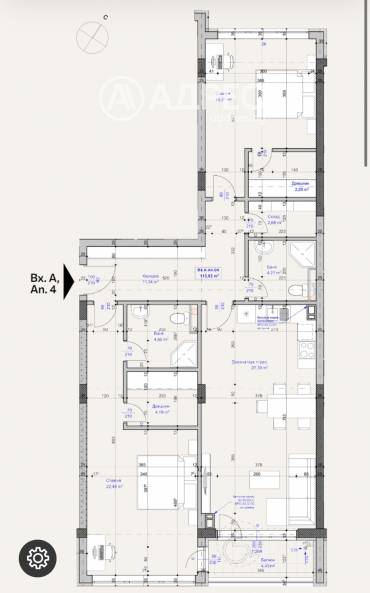 Тристаен апартамент, София, Лагера, 686175, Снимка 1