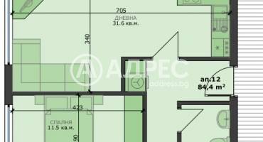 Тристаен апартамент, Варна, Погребите, 668176, Снимка 2