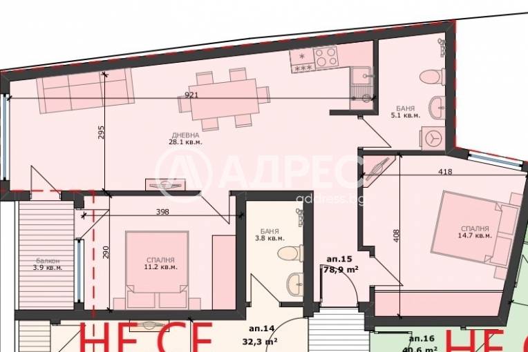 Тристаен апартамент, Варна, Погребите, 668179, Снимка 2