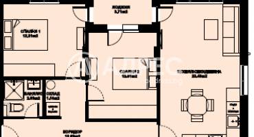 Тристаен апартамент, Благоевград, Изгрев, 674179, Снимка 1