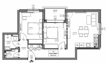 Тристаен апартамент, София, Обеля 2, 690181, Снимка 1