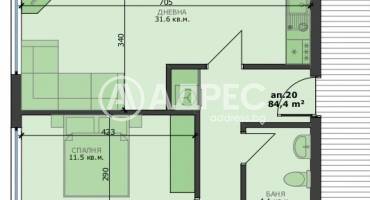 Тристаен апартамент, Варна, Погребите, 668182, Снимка 2