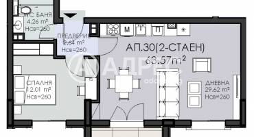 Двустаен апартамент, София, Овча купел 1, 698183, Снимка 5