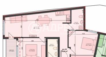 Тристаен апартамент, Варна, Погребите, 668184, Снимка 2
