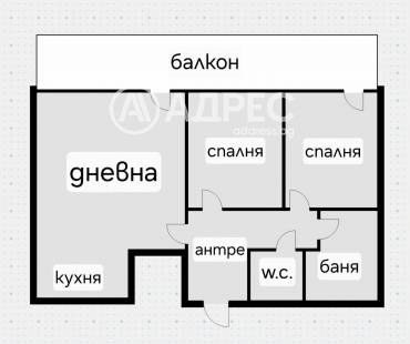 Тристаен апартамент, София, Витоша, 703184, Снимка 1
