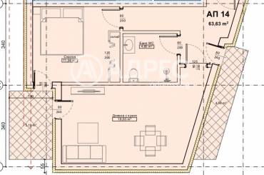 Двустаен апартамент, Приморско, 634185, Снимка 1