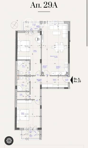 Тристаен апартамент, София, Лагера, 686186, Снимка 1