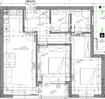 Тристаен апартамент, София, Малинова Долина, 662187, Снимка 1