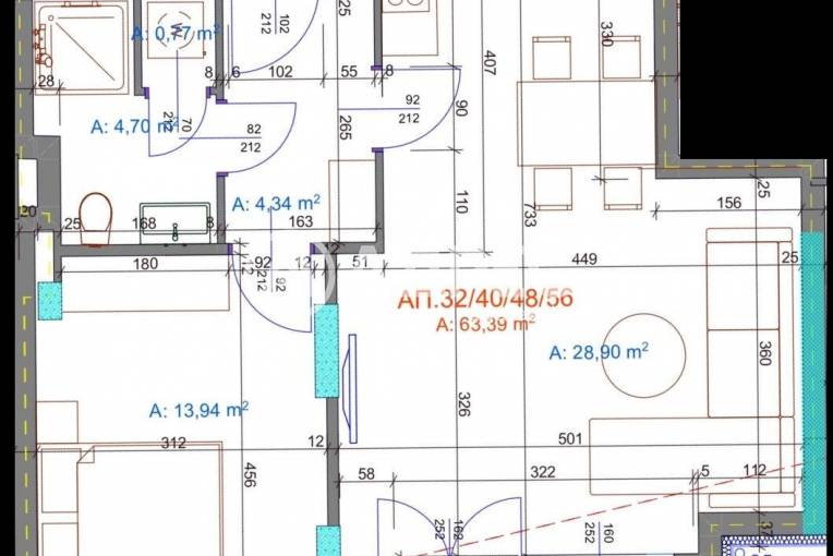 Двустаен апартамент, Бургас, Братя Миладинови, 672188, Снимка 1