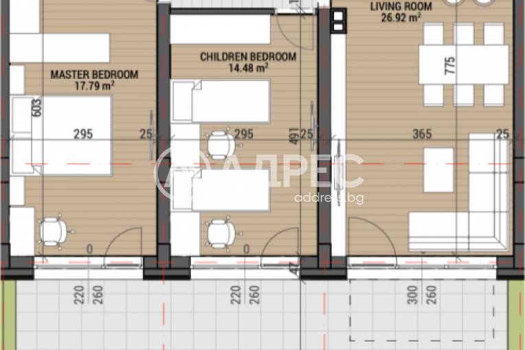 Тристаен апартамент, София, Камбаните, 684188, Снимка 3