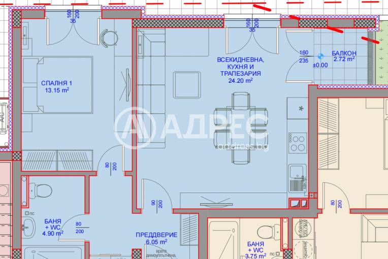 Двустаен апартамент, Варна, Виница, 693188, Снимка 3