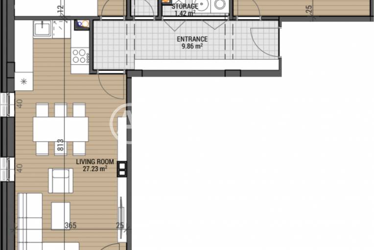 Тристаен апартамент, София, Камбаните, 684191, Снимка 3