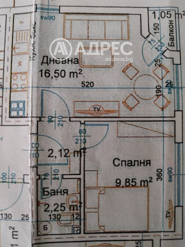 Двустаен апартамент, Варна, Възраждане 2, 612195, Снимка 1