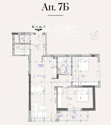 Тристаен апартамент, София, Лагера, 686195, Снимка 1