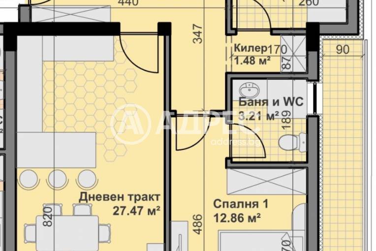 Тристаен апартамент, Варна, Владислав Варненчик, 670197, Снимка 4