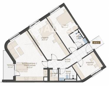 Тристаен апартамент, Пловдив, Център, 667198, Снимка 1