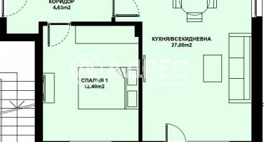 Двустаен апартамент, Благоевград, Изгрев, 674198, Снимка 1