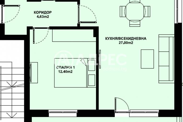 Двустаен апартамент, Благоевград, Изгрев, 674198, Снимка 1