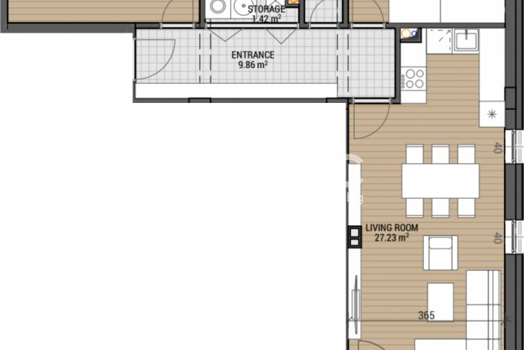 Тристаен апартамент, София, Камбаните, 684198, Снимка 3