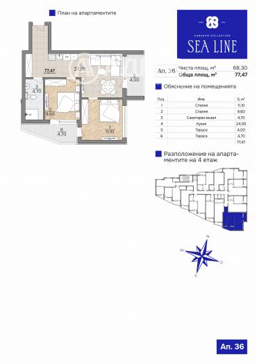 Тристаен апартамент, Варна, к.к. Чайка, 657200, Снимка 1