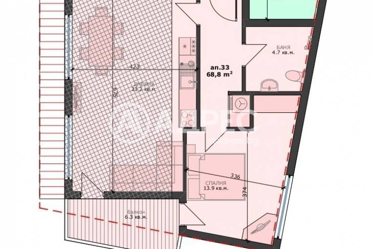 Двустаен апартамент, Варна, Погребите, 668201, Снимка 2