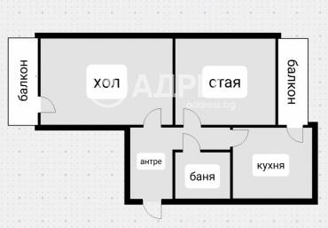 Двустаен апартамент, София, Дианабад, 697201, Снимка 1