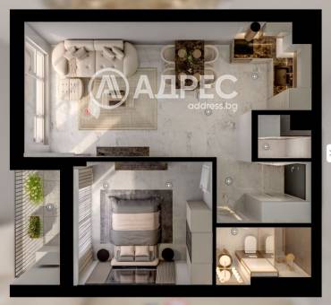 Двустаен апартамент, София, Манастирски ливади - изток, 671202, Снимка 1