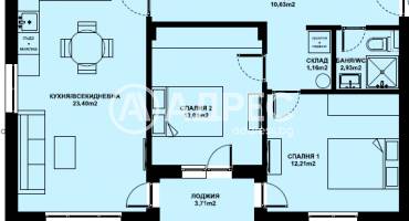 Тристаен апартамент, Благоевград, Изгрев, 674202, Снимка 1