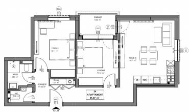 Тристаен апартамент, София, Обеля 2, 690202, Снимка 1