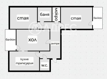 Тристаен апартамент, София, Лагера, 677203, Снимка 1