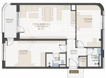 Тристаен апартамент, Пловдив, Център, 667204, Снимка 1