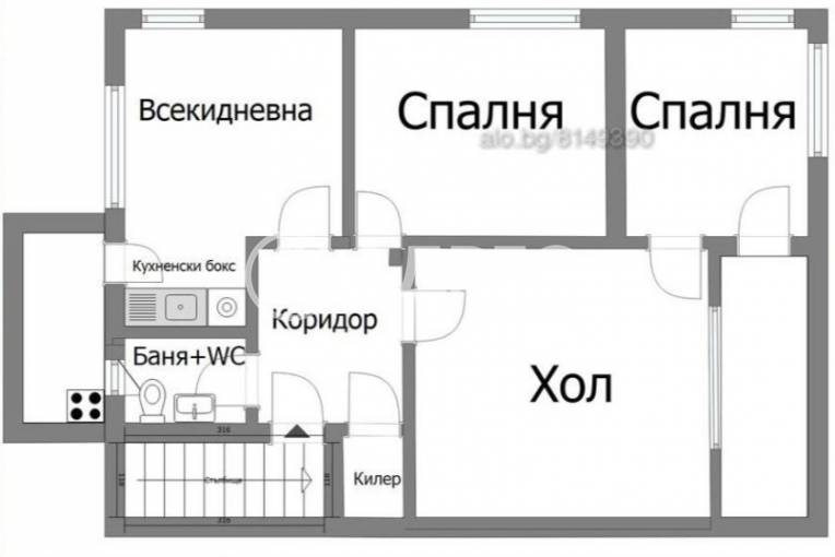 Тристаен апартамент, Ямбол, 679204, Снимка 8