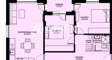 Тристаен апартамент, Благоевград, Изгрев, 674206, Снимка 1