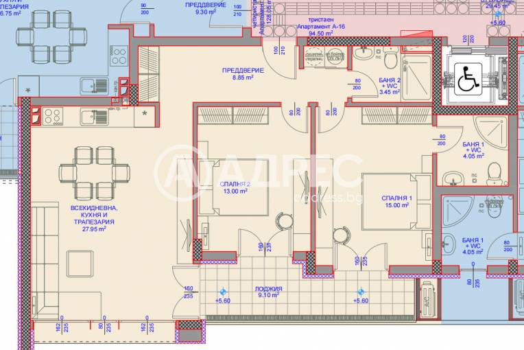 Тристаен апартамент, Варна, Виница, 693207, Снимка 3