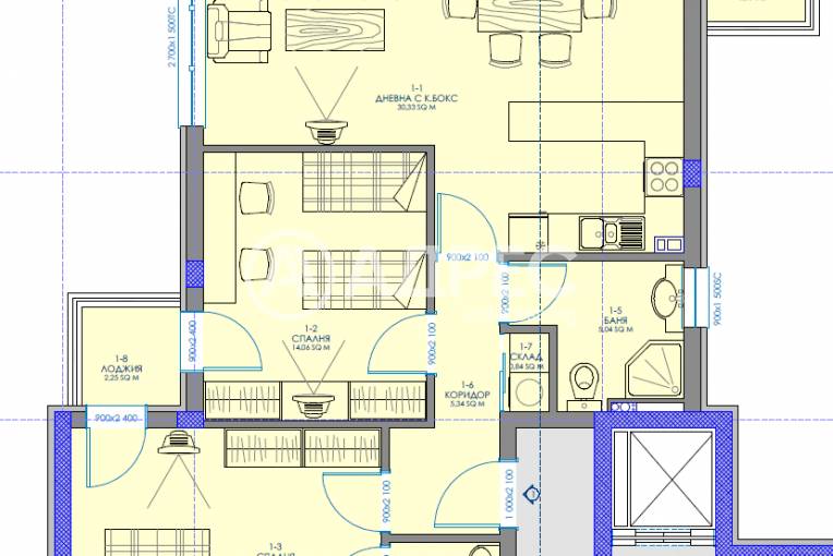 Тристаен апартамент, Благоевград, Бялата висота, 681208, Снимка 3