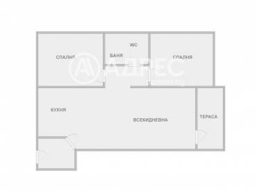 Тристаен апартамент, Варна, к.к. Чайка, 695208, Снимка 1