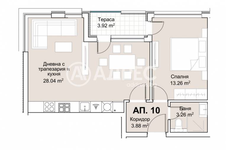 Двустаен апартамент, София, Лозенец, 633209, Снимка 3