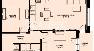 Тристаен апартамент, Благоевград, Изгрев, 674210, Снимка 1