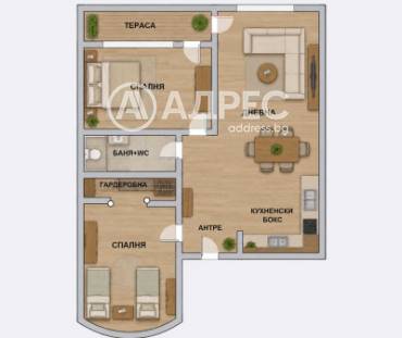 Тристаен апартамент, Варна, Лятно кино Тракия, 701212, Снимка 1