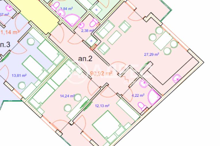 Тристаен апартамент, Ямбол, Аврен, 689213, Снимка 4