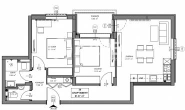 Тристаен апартамент, София, Обеля 2, 690213, Снимка 1