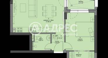 Двустаен апартамент, София, Кръстова вада, 646218, Снимка 2
