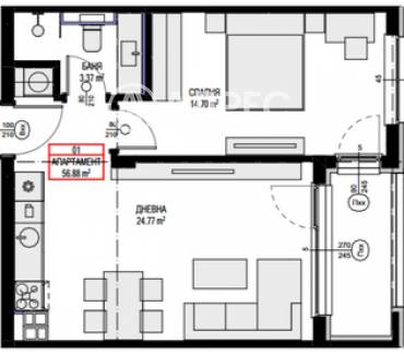 Двустаен апартамент, София, Овча купел 2, 670219, Снимка 1