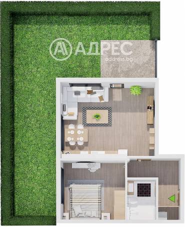 Двустаен апартамент, Пловдив, Прослав, 688224, Снимка 1