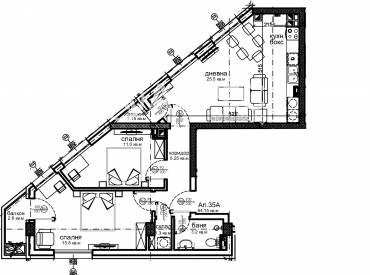 Тристаен апартамент, София, Красна поляна 2, 641227, Снимка 1